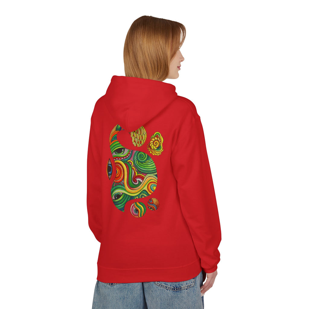 Psychedelic Swirl Hoodie — Colorful Abstract Apple Graphic #j64298