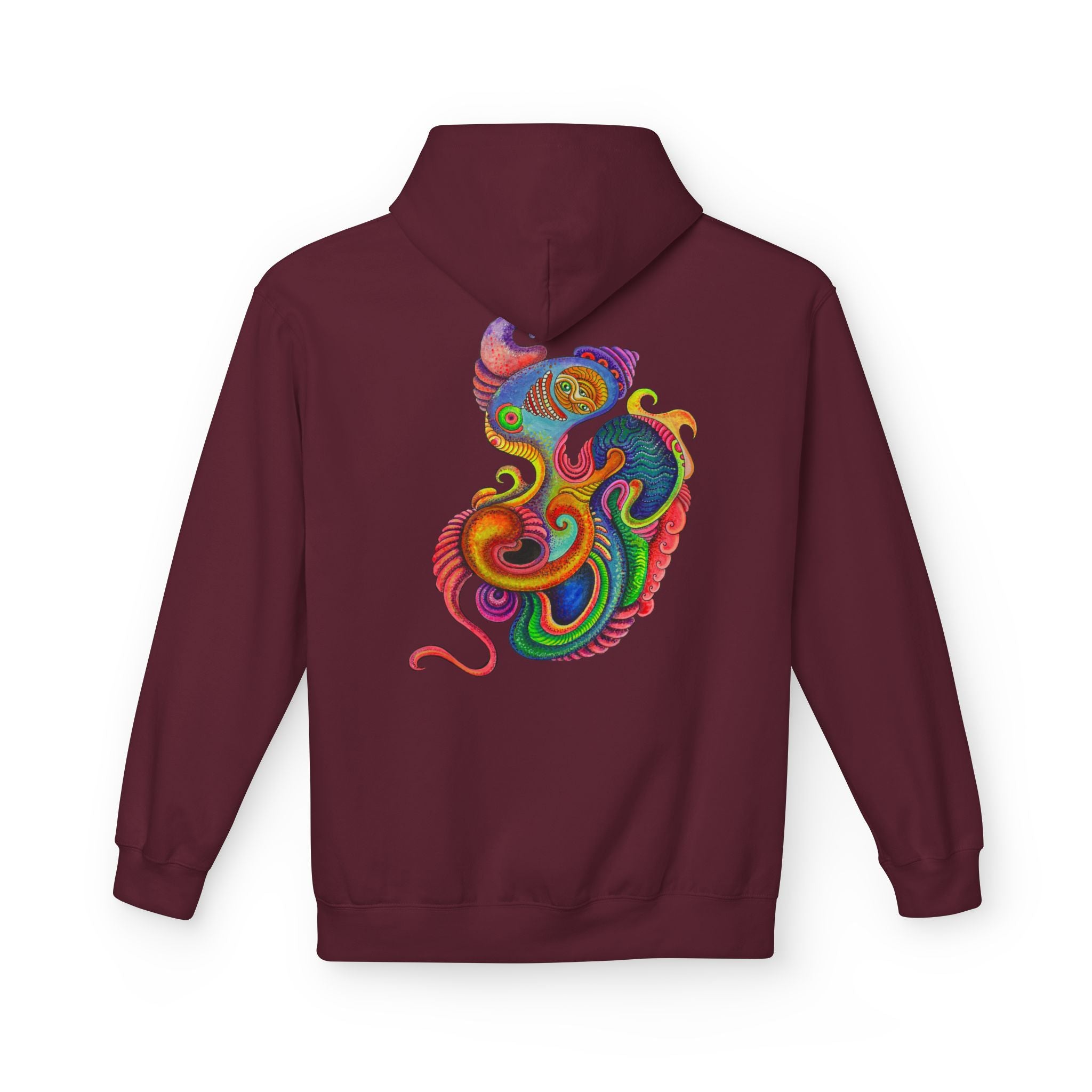 Psychedelic Abstract Snake Hoodie — Colorful Surreal Art Pullover #ggd76467