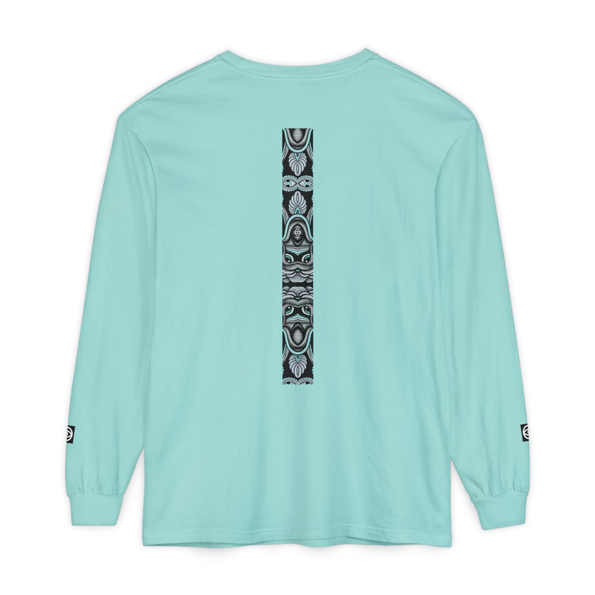 Men's/Women's Long Sleeve T-Shirt — Vertical Geometric Stripe Graphic #kjgd64258