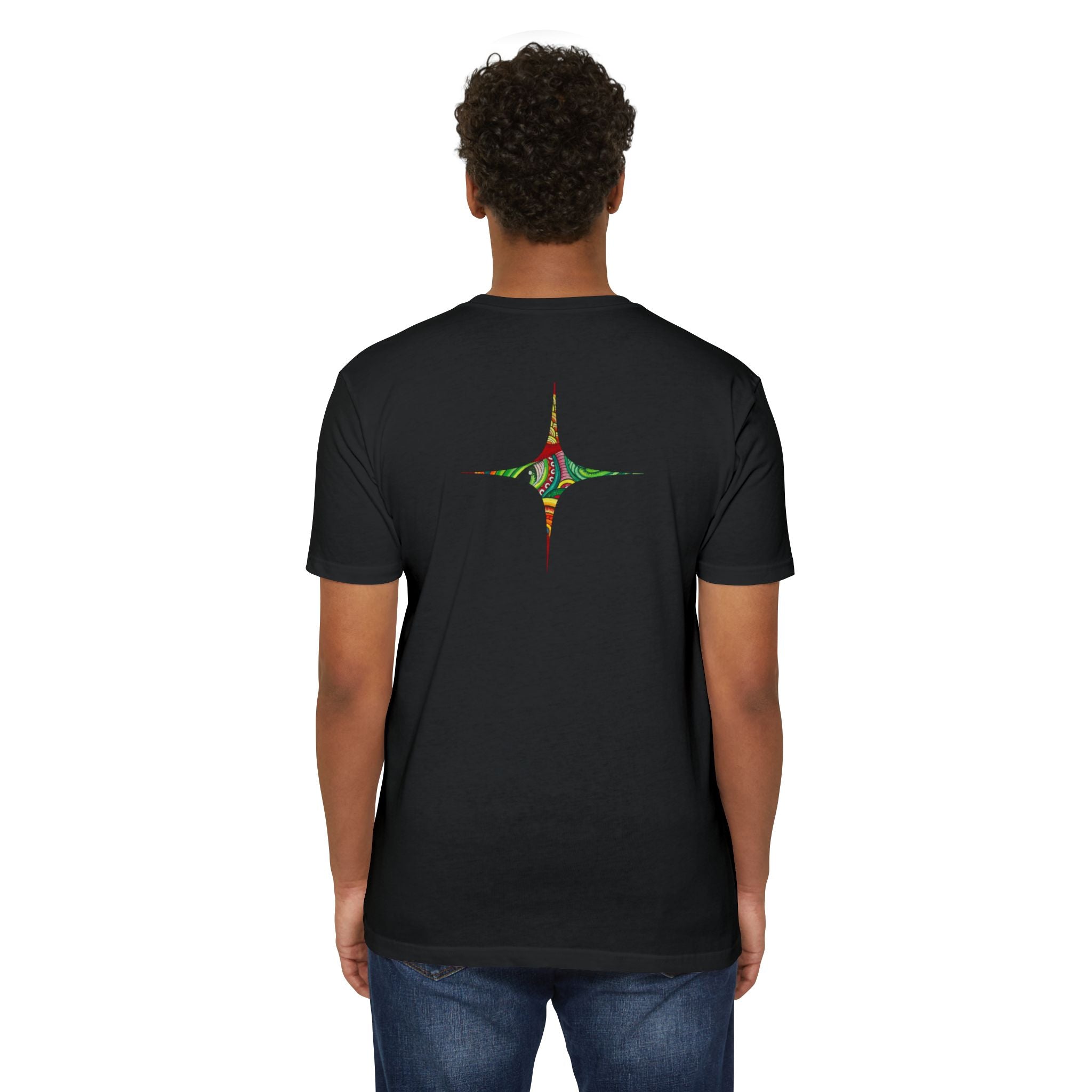 Psychedelic Swirl T-Shirt — Colorful Abstract Ampersand & Star Graphic #ga975