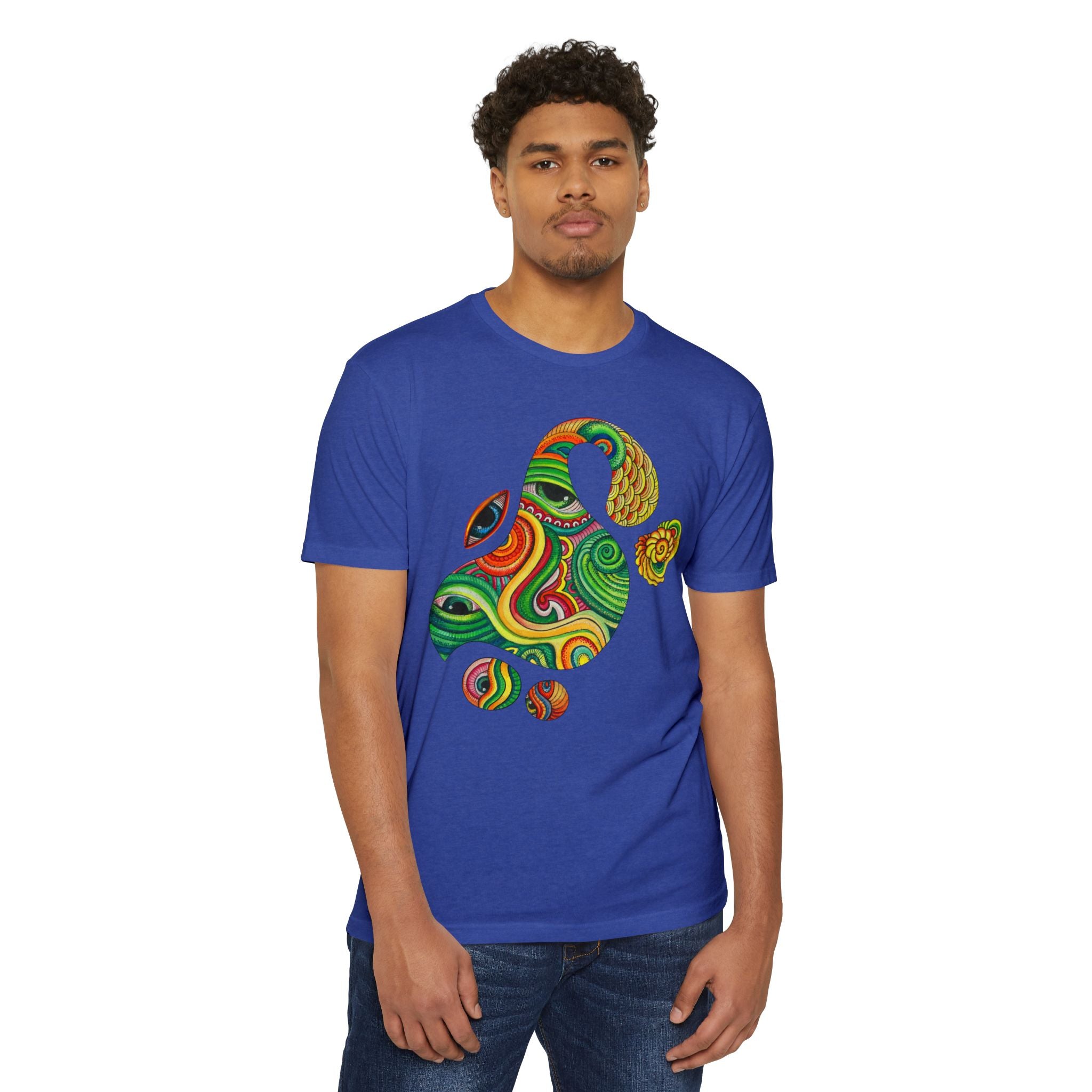 Psychedelic Swirl T-Shirt — Colorful Abstract Ampersand & Star Graphic #ga975