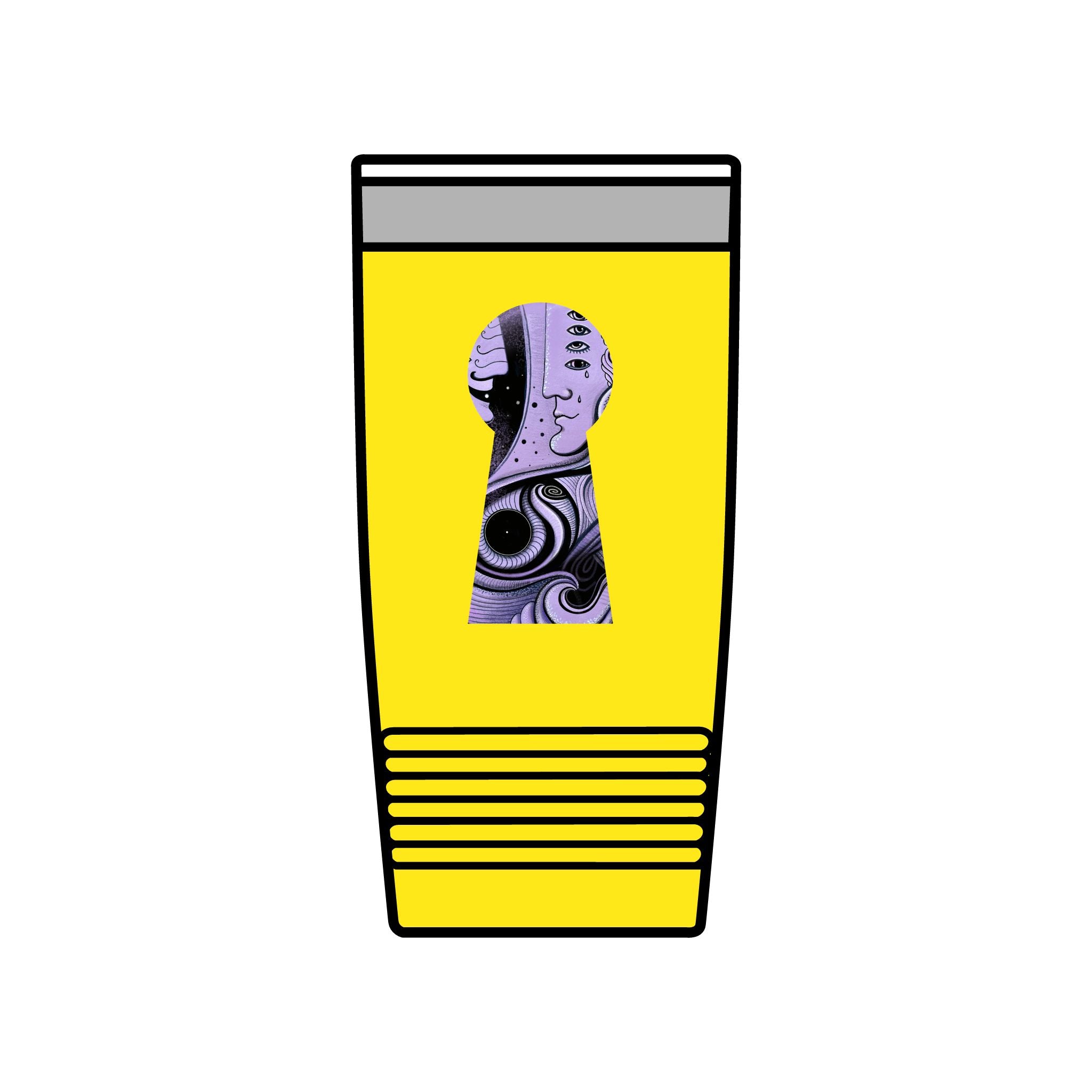 Psychedelic Keyhole Face Tumbler | 20oz Insulated Travel Cup