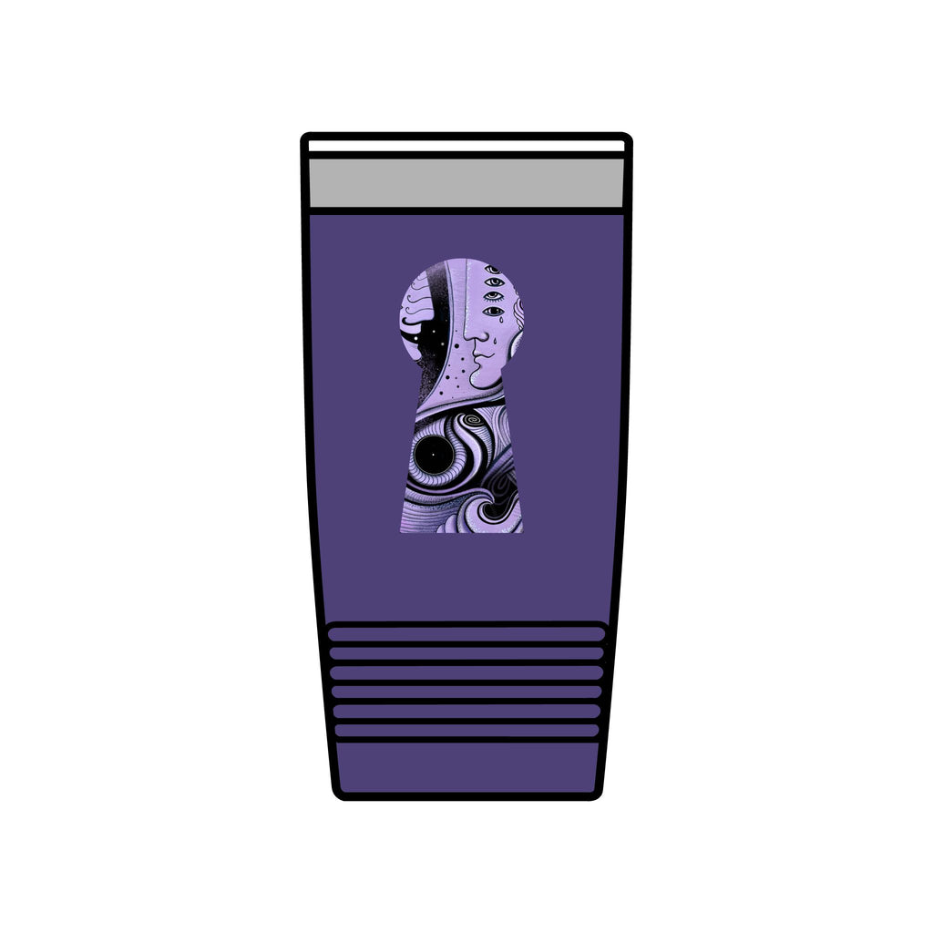 Psychedelic Keyhole Face Tumbler | 20oz Insulated Travel Cup
