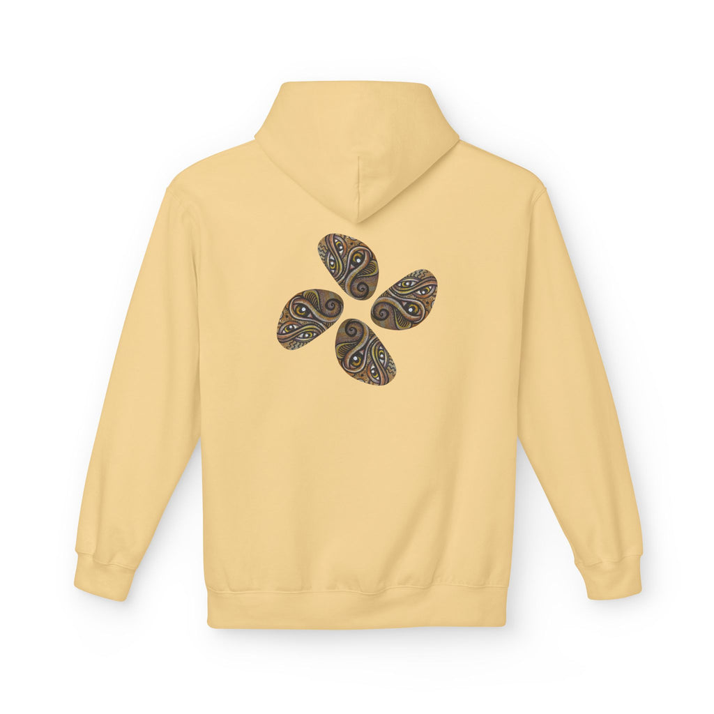 Leaf Pattern Hoodie — Boho Tribal Feather Design Pullover #f8635678