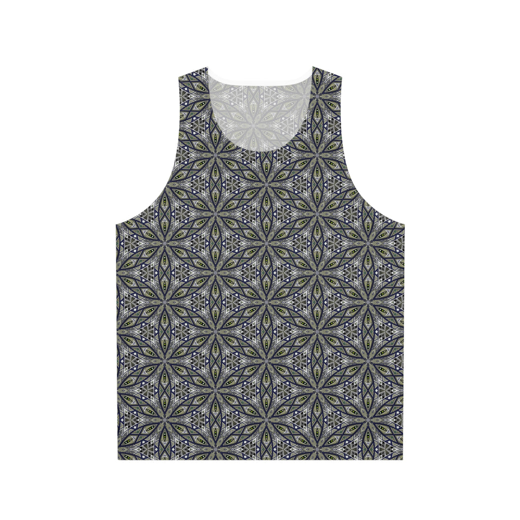 Mandala Geometric All-Over Print Tank Top — Boho Floral Pattern #sfy3571