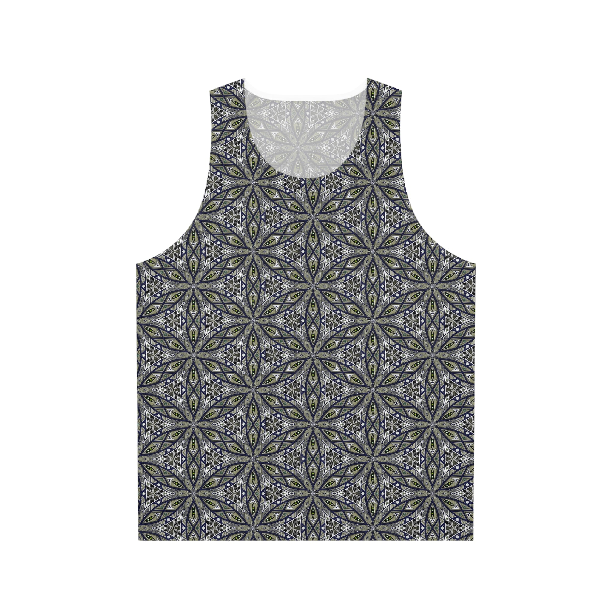 Mandala Geometric All-Over Print Tank Top — Boho Floral Pattern #sfy3571