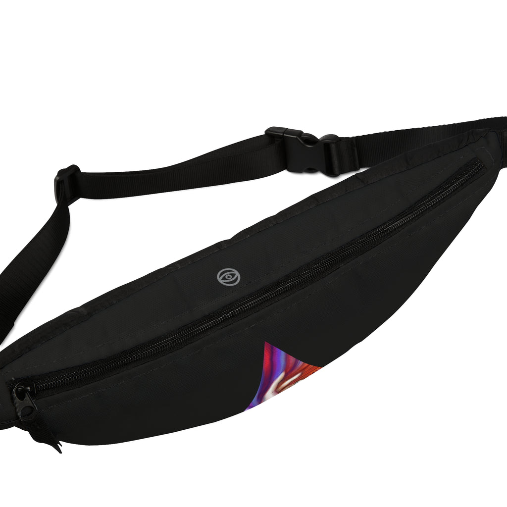 Fanny Pack - Abstract Hand & Flames Printed Waist Bag (Festival, Streetwear) #hj843