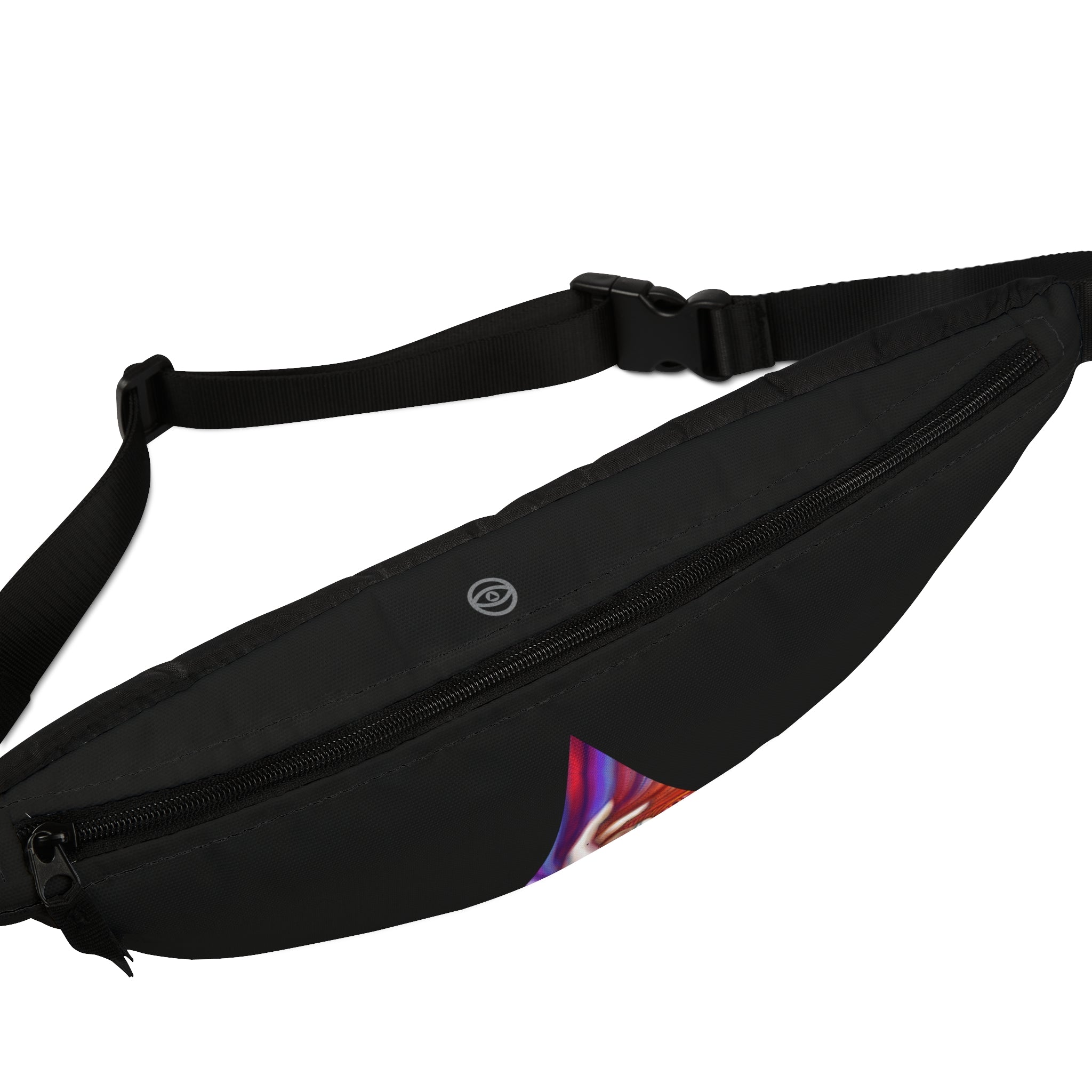 Fanny Pack - Abstract Hand & Flames Printed Waist Bag (Festival, Streetwear) #hj843