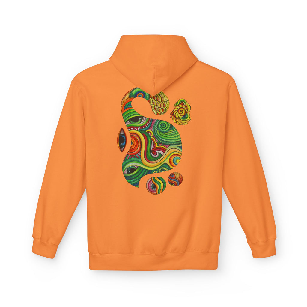 Psychedelic Swirl Hoodie — Colorful Abstract Apple Graphic #j64298