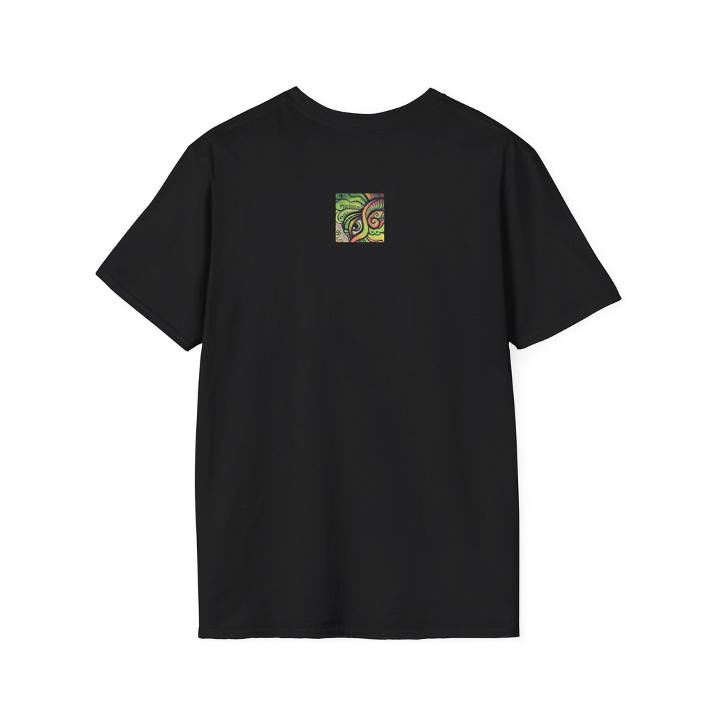 Psychedelic Green Mandala T-Shirt — Abstract Tribal Circle Art Tee #h84210