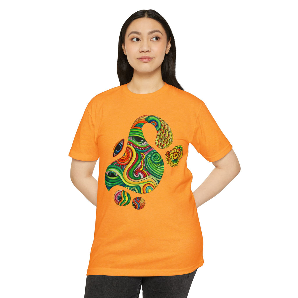 Psychedelic Swirl T-Shirt — Colorful Abstract Ampersand & Star Graphic #ga975
