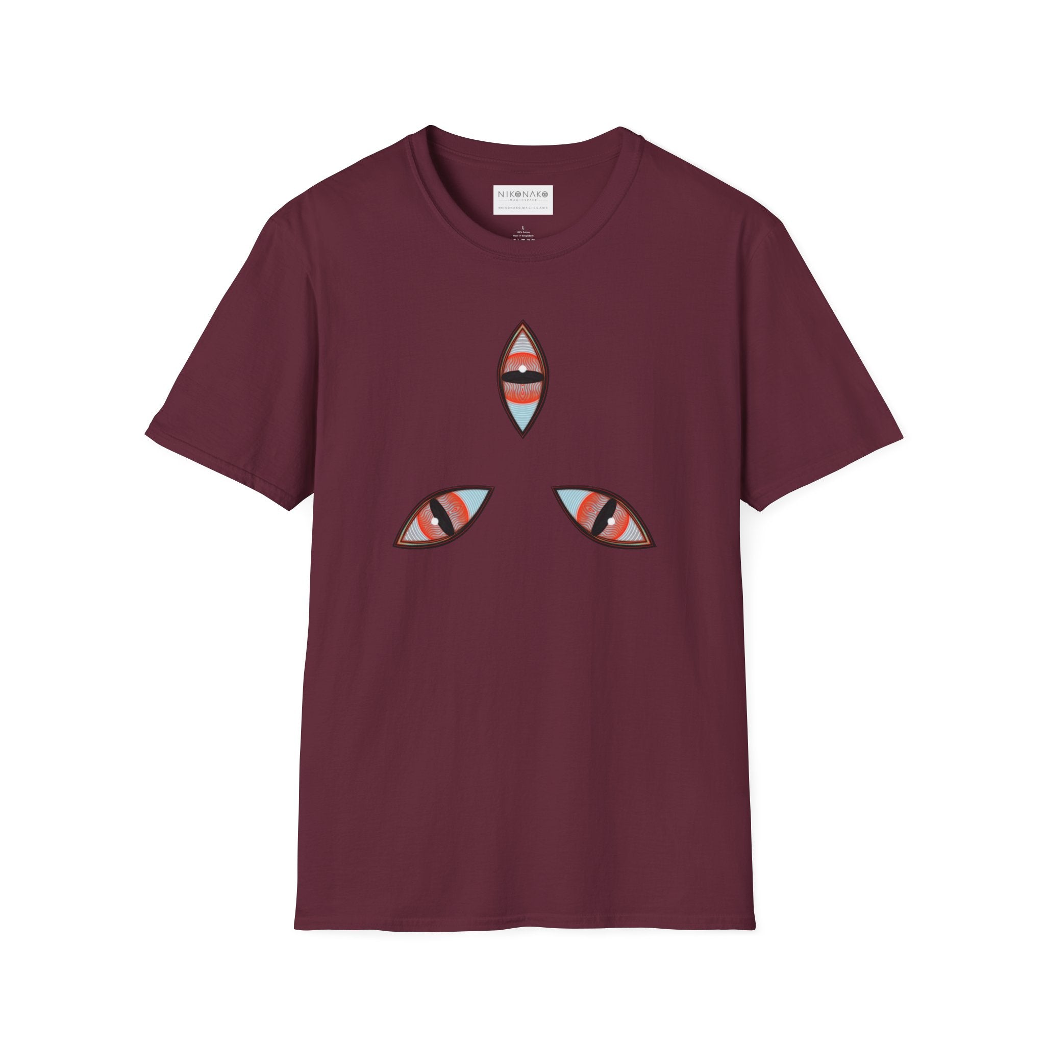 Geometric Tribal Pattern T-Shirt | Kaleidoscope Triangle Eye Motif
