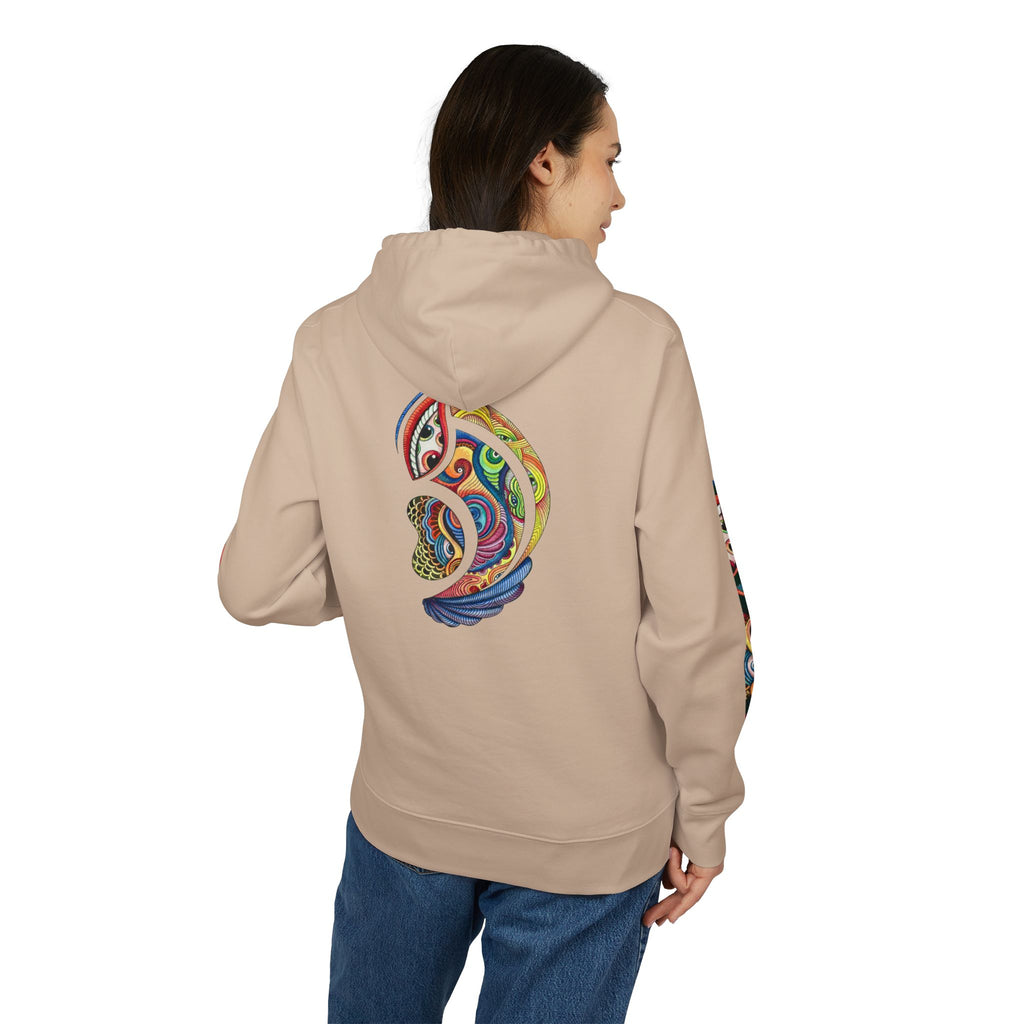 Graphic Hoodie — Colorful Psychedelic Lip & Swirl Design #h4334