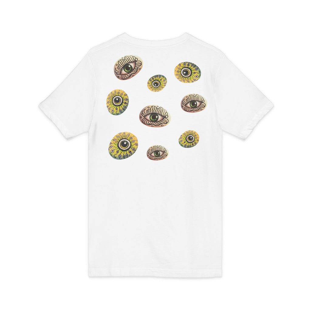 Sunflower Eye Pattern V-Neck Tee #k0833