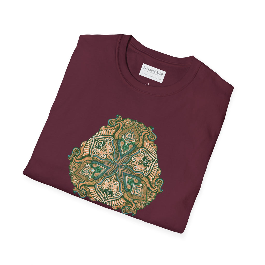 Green Celtic Knot Mandala T-Shirt | Floral Shamrock Pattern