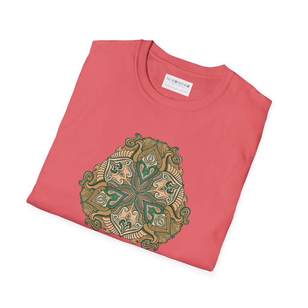 Green Celtic Knot Mandala T-Shirt | Floral Shamrock Pattern