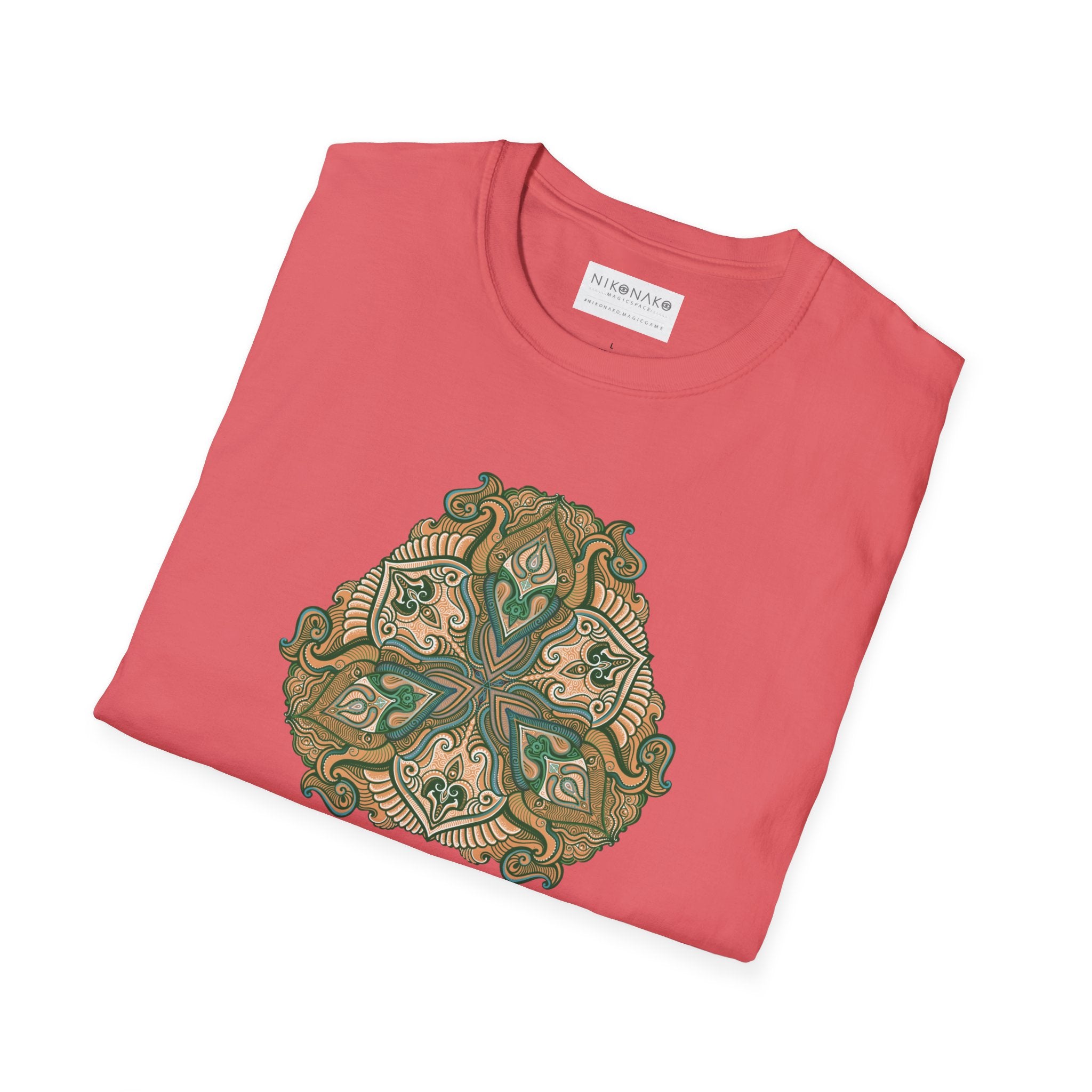 Green Celtic Knot Mandala T-Shirt | Floral Shamrock Pattern