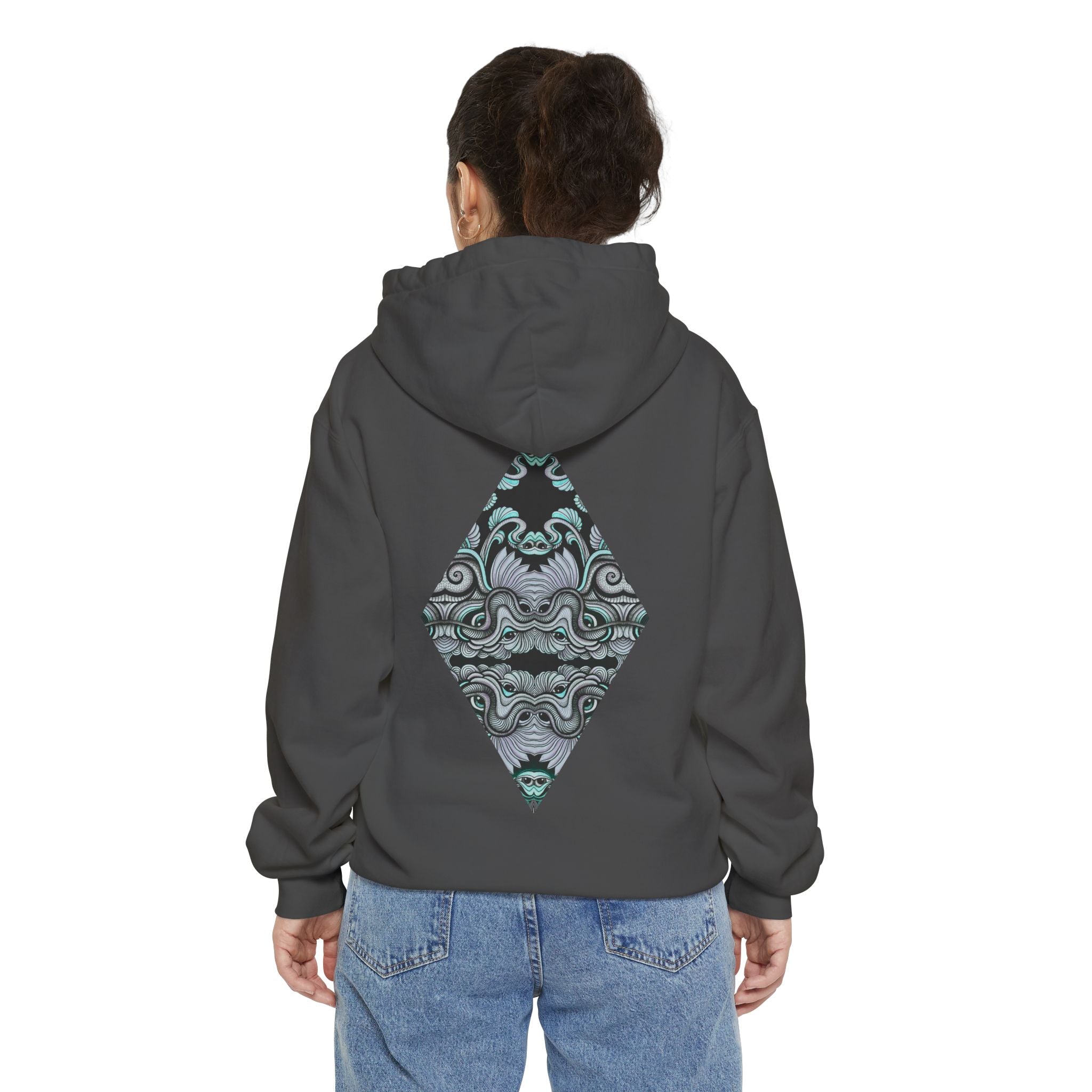 Hoodie — Geometric Mystic Pattern Diamond Back Print #gmh13