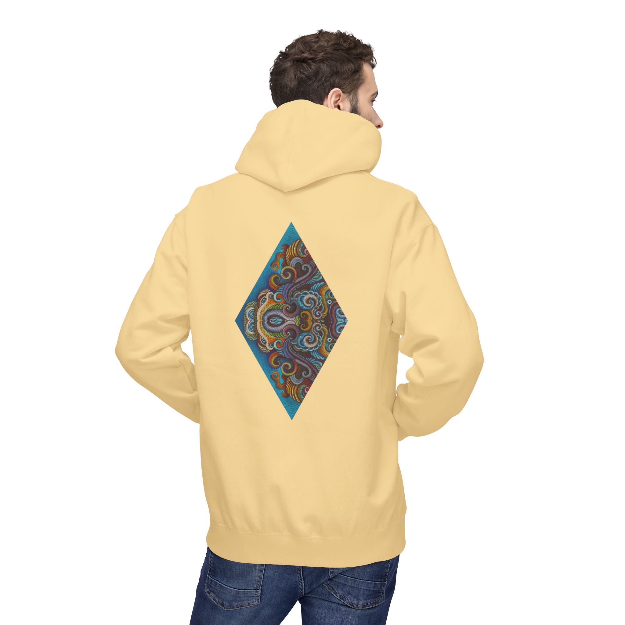Hoodie — Colorful Geometric Tribal Diamond Print #g765889