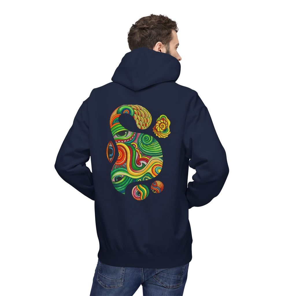 Psychedelic Swirl Hoodie — Colorful Abstract Apple Graphic #j64298