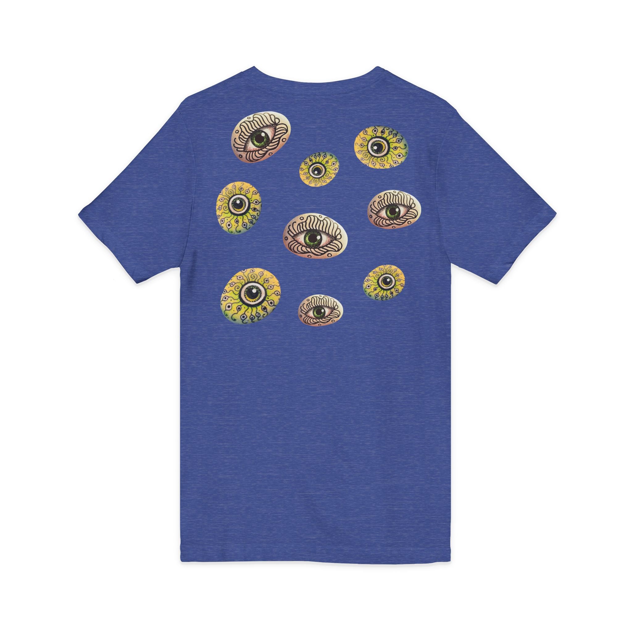 Sunflower Eye Pattern V-Neck Tee #k0833