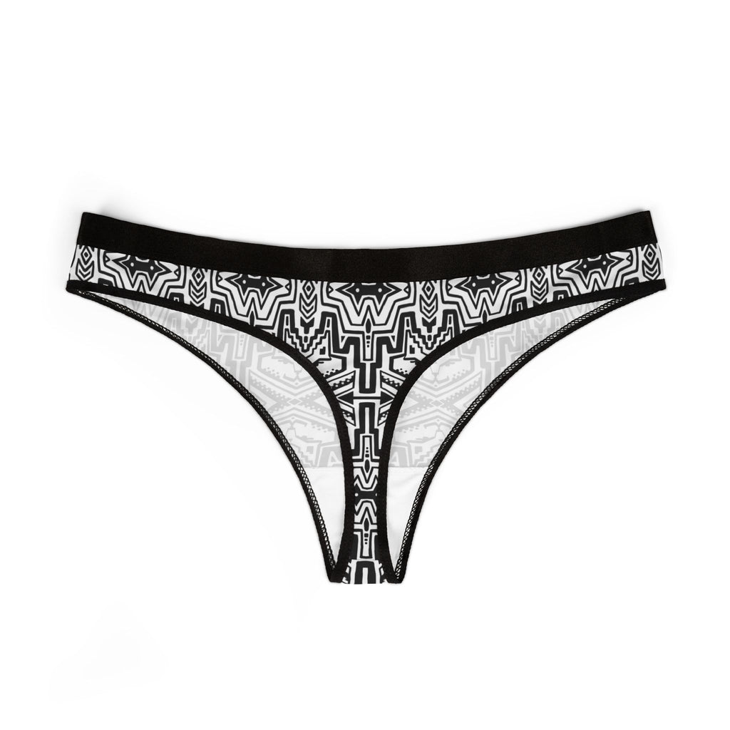 Black & White Geometric Thong – Women's Patterned Intimates #h8755790
