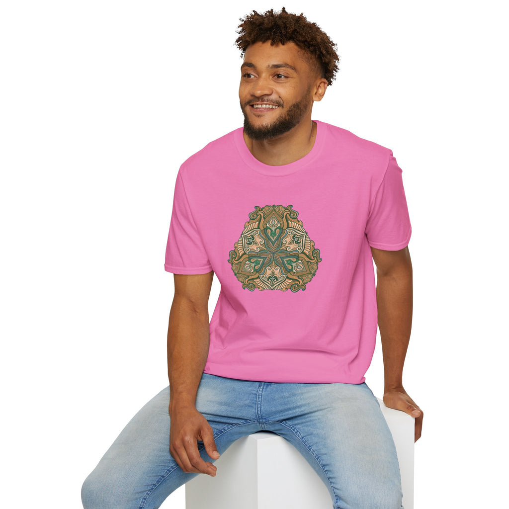Green Celtic Knot Mandala T-Shirt | Floral Shamrock Pattern