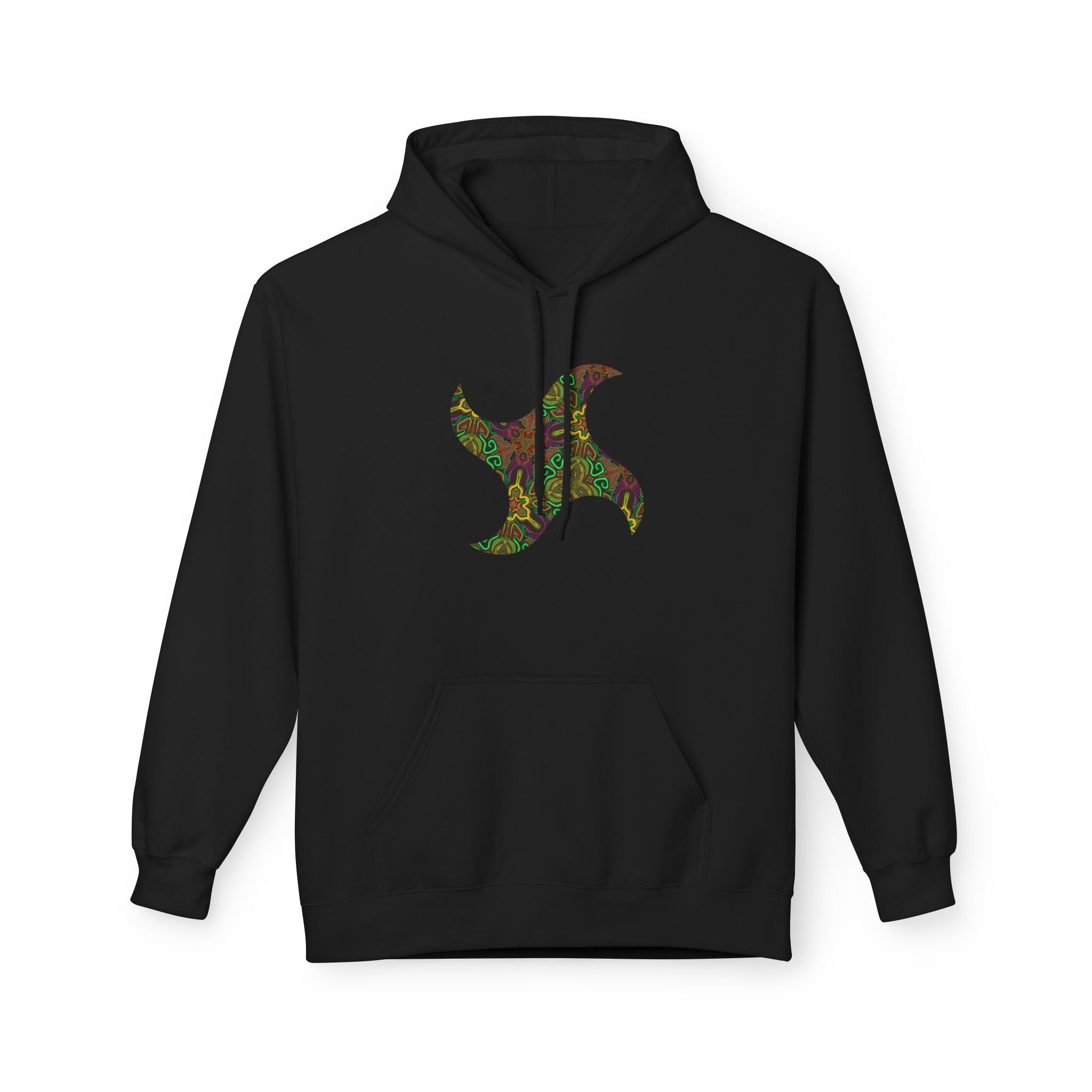 Tribal Kaleidoscope Symbol Hoodie | Geometric Triangle Back Print