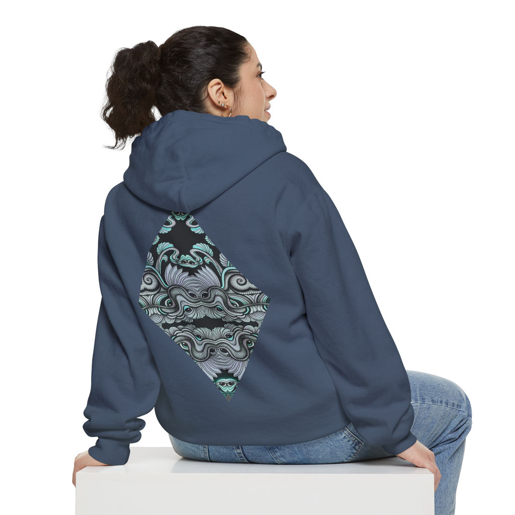 Hoodie — Geometric Mystic Pattern Diamond Back Print #gmh13