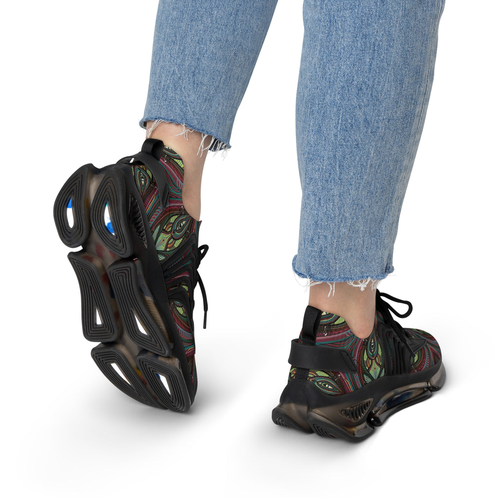 Womens Mesh Sneakers — Boho Paisley Athletic Shoes #et112233