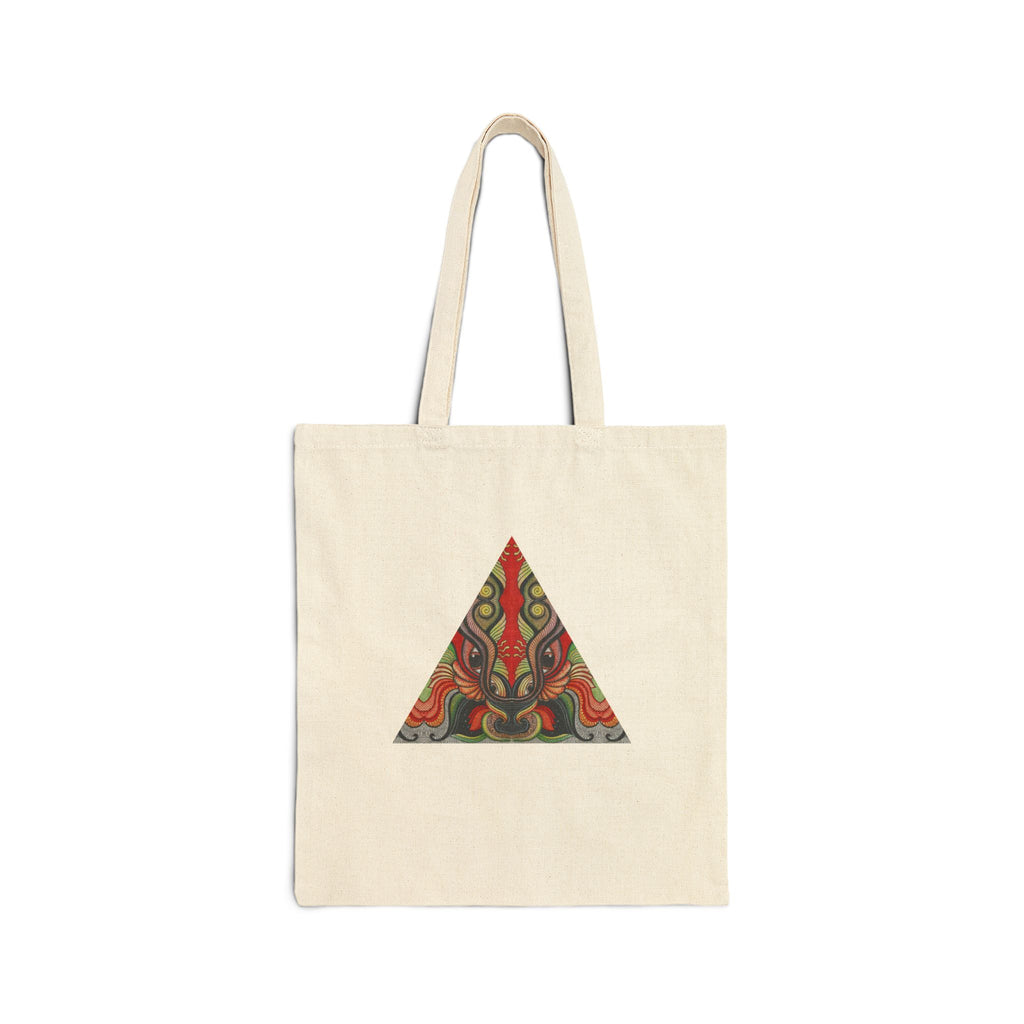 Canvas Tote — Tribal Keyhole & Triangle Art Print #r24687