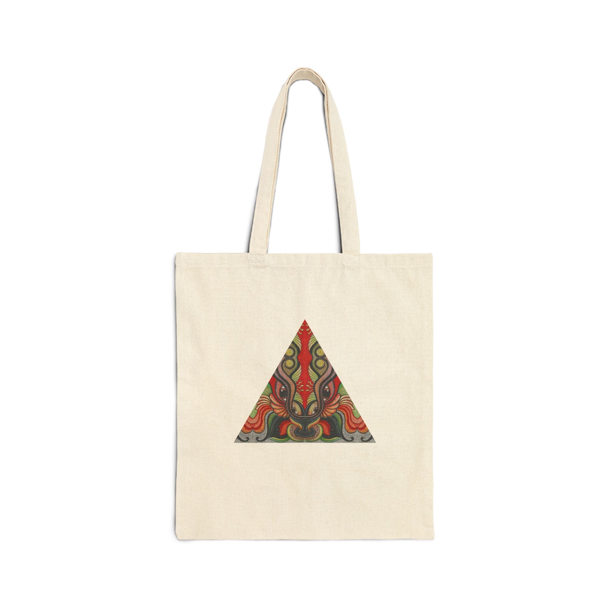 Canvas Tote — Tribal Keyhole & Triangle Art Print #r24687