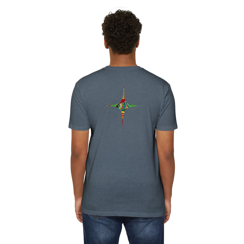 Psychedelic Swirl T-Shirt — Colorful Abstract Ampersand & Star Graphic #ga975