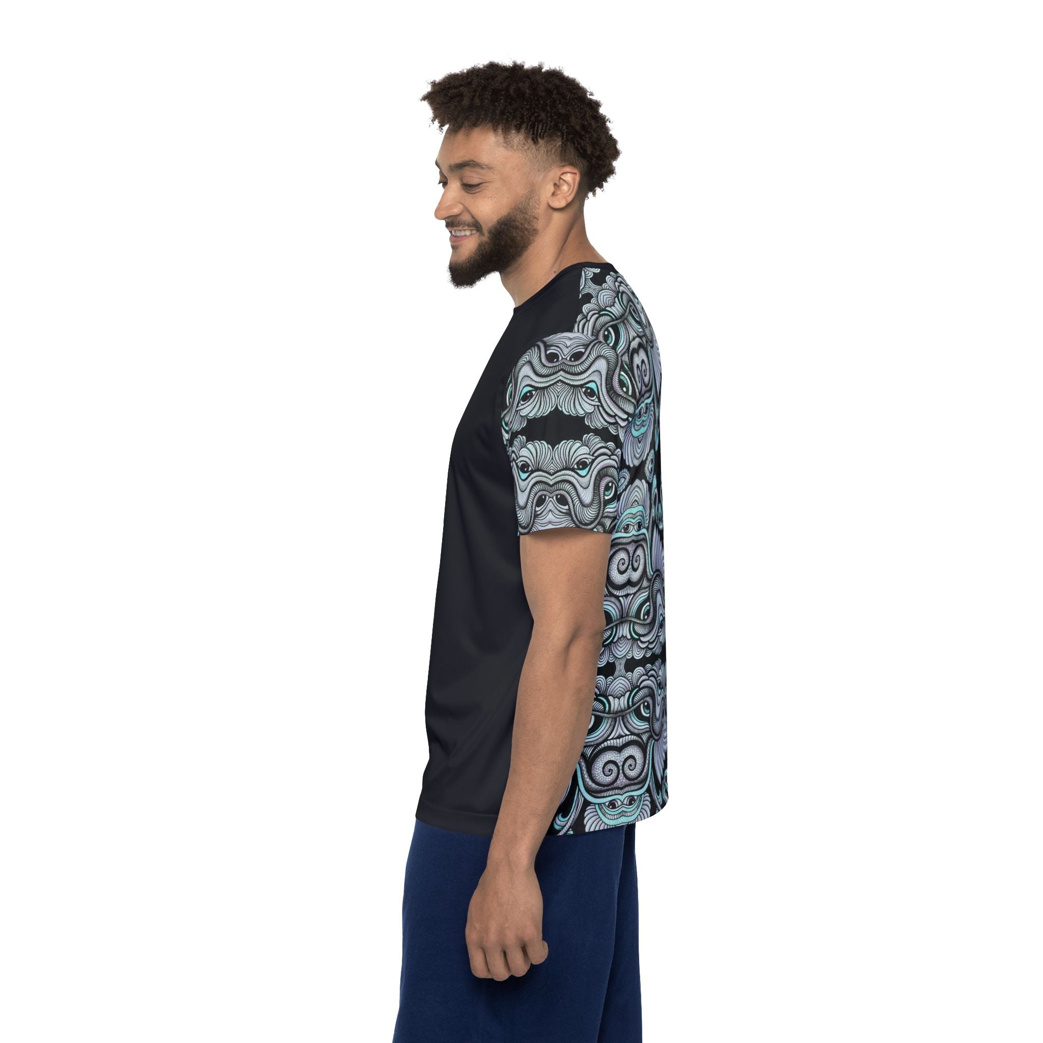 Men's Sports Jersey — Keyhole Mandala All-Over Print Athletic Tee #kma21