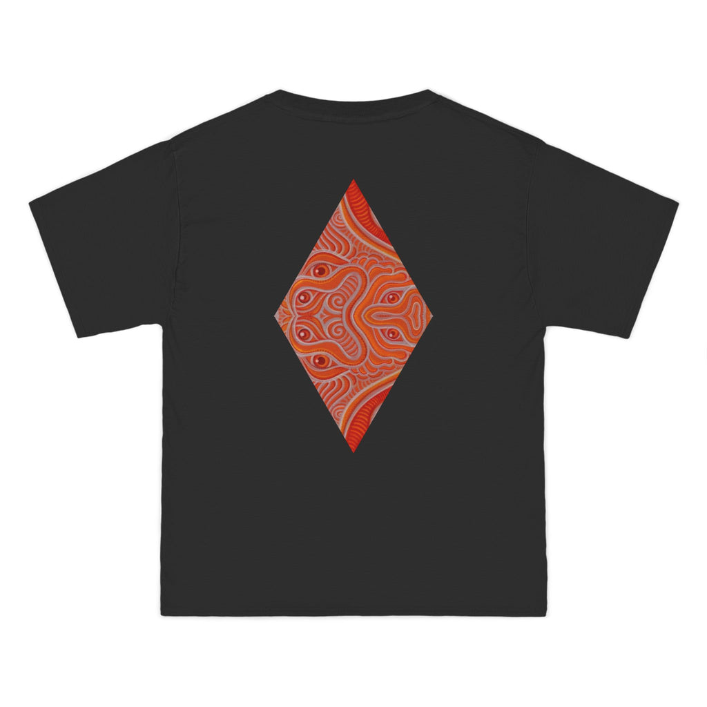 Geometric Red Diamond Graphic T-Shirt #kd753097