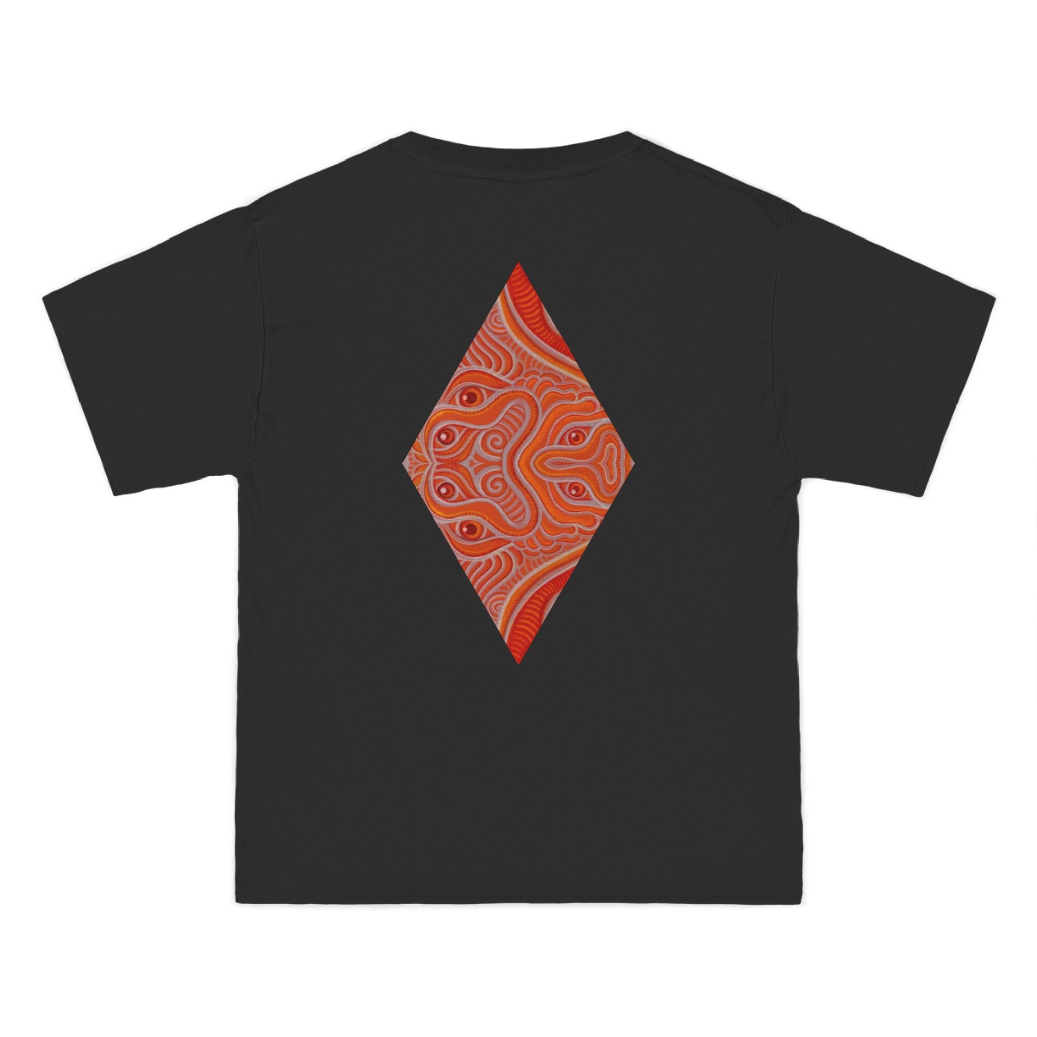 Geometric Red Diamond Graphic T-Shirt #kd753097