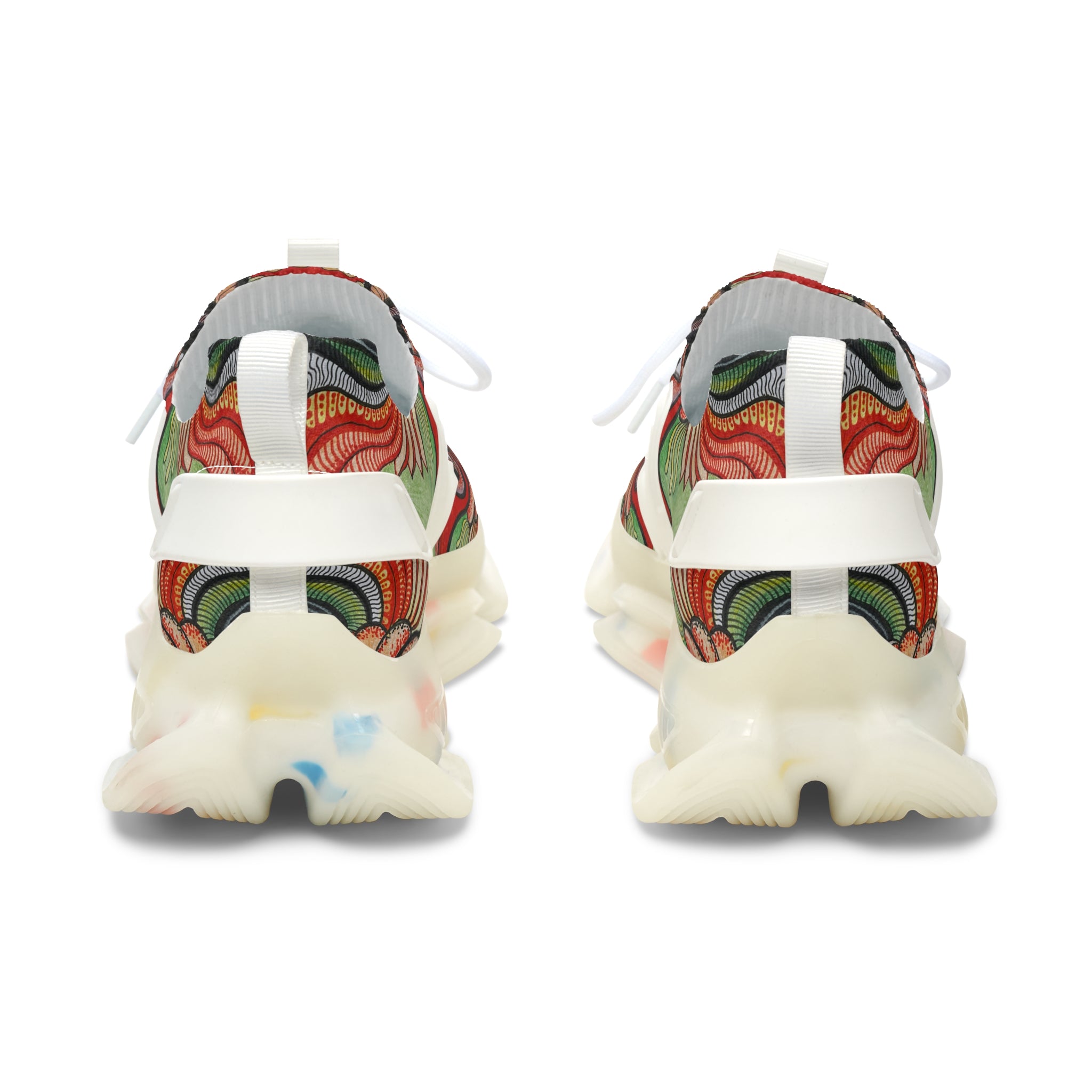 Women's Mesh Sneakers — Vintage Swirl Pattern Athletic Shoes #f3555522