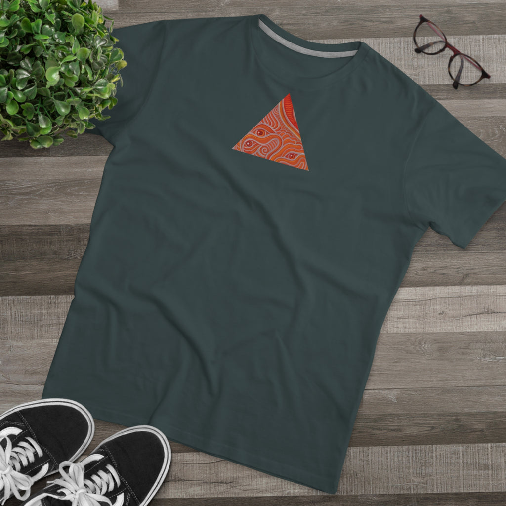 Men's Tee — Red Geometric Triangle Pattern #dm52986