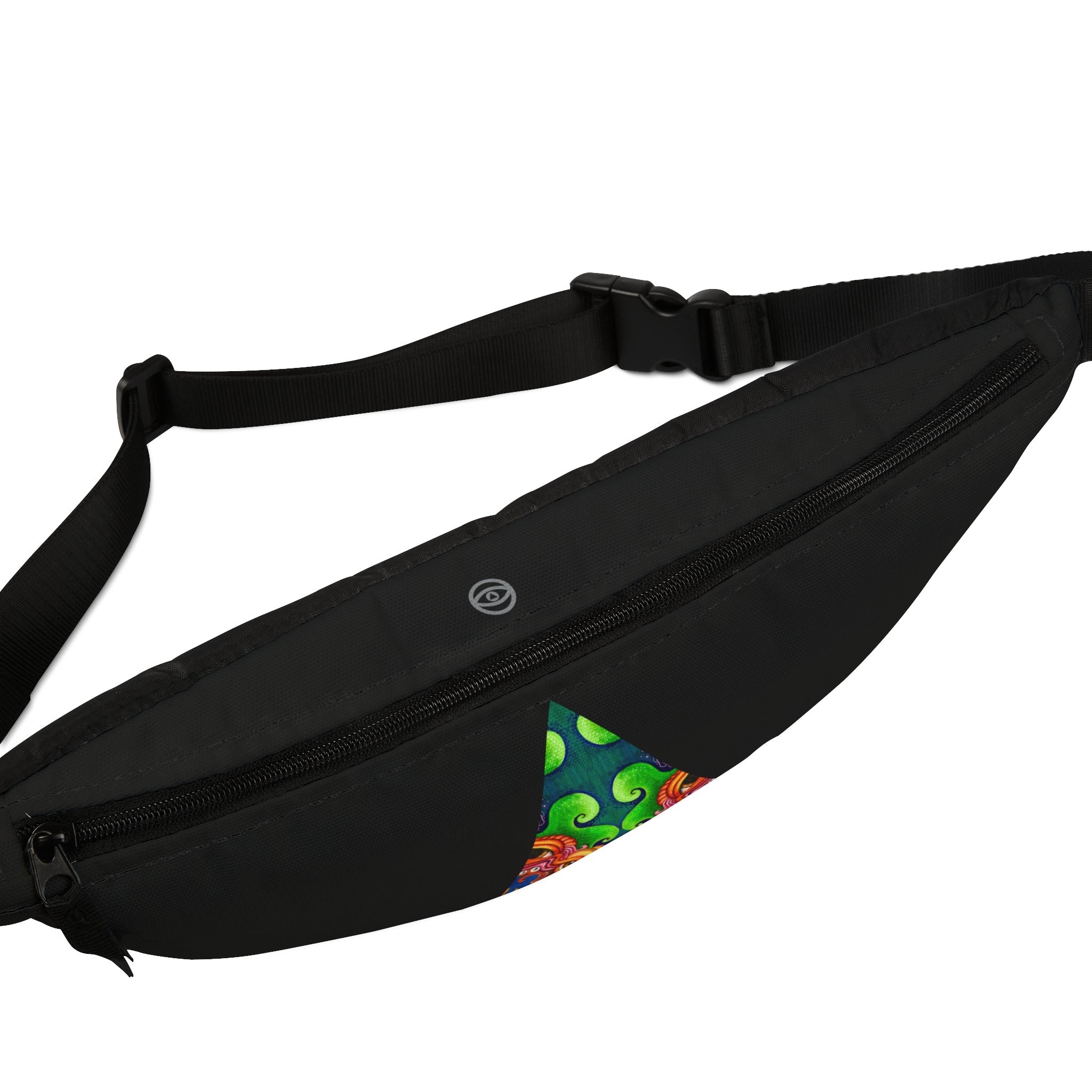 Psychedelic Triangle Fanny Pack — Colorful Retro Festival Waist Bag #fpt6754