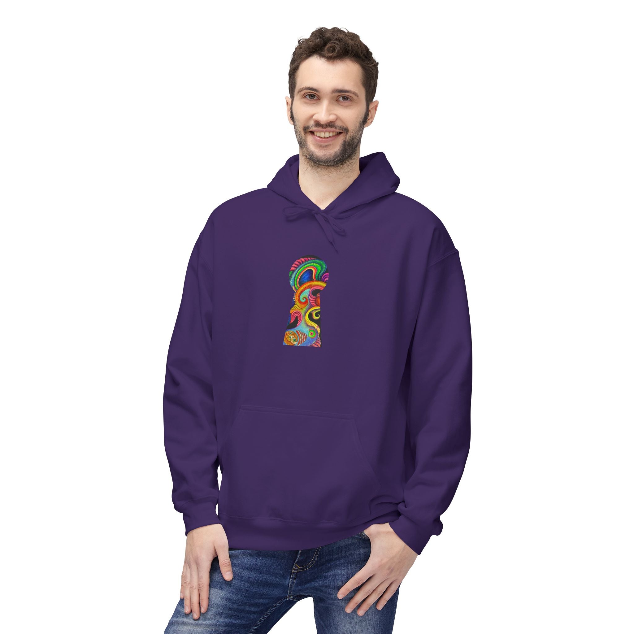 Psychedelic Abstract Snake Hoodie — Colorful Surreal Art Pullover #ggd76467