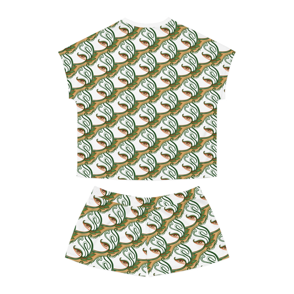 Floral Vines Women’s Pajama Set — Short Sleeve & Shorts All-Over Print #gf6539