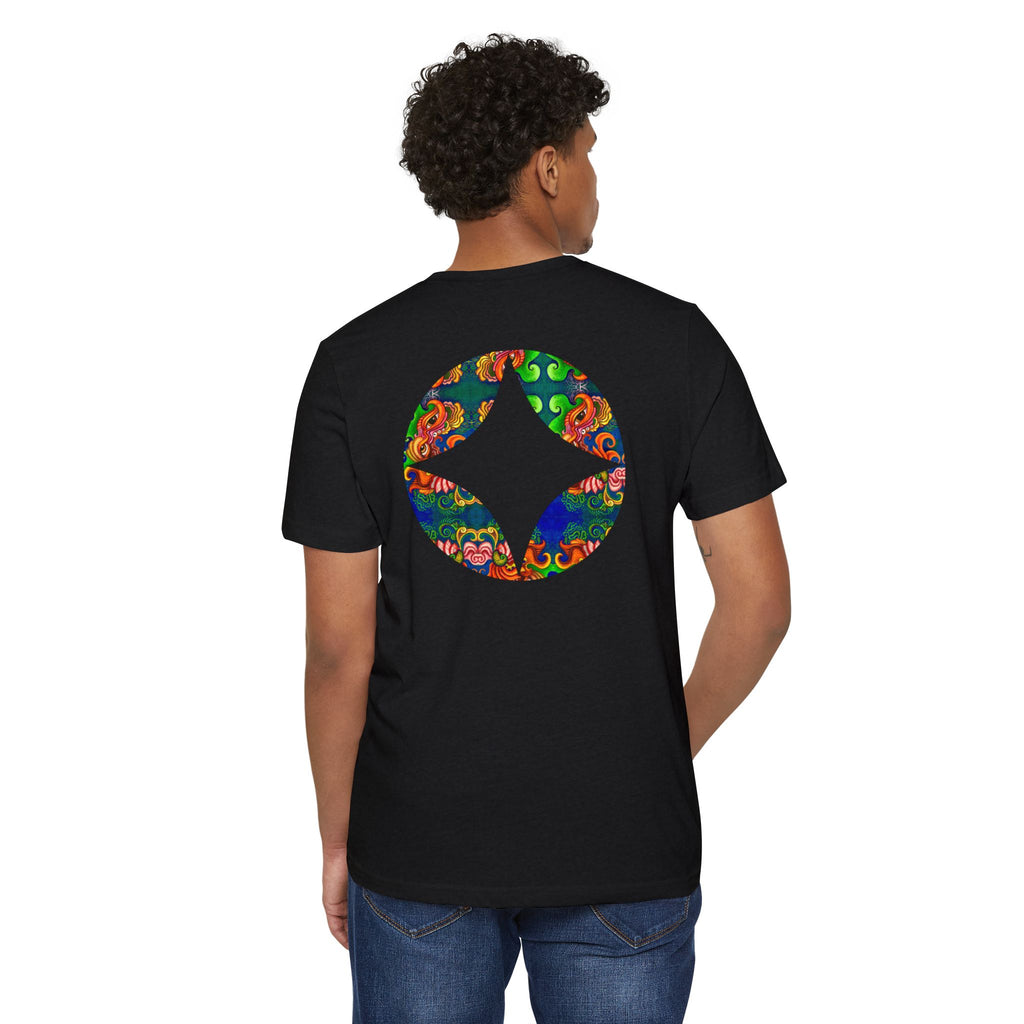 Psychedelic Floral Diamond T‑Shirt — Colorful Retro Pattern Tee #oigr88443