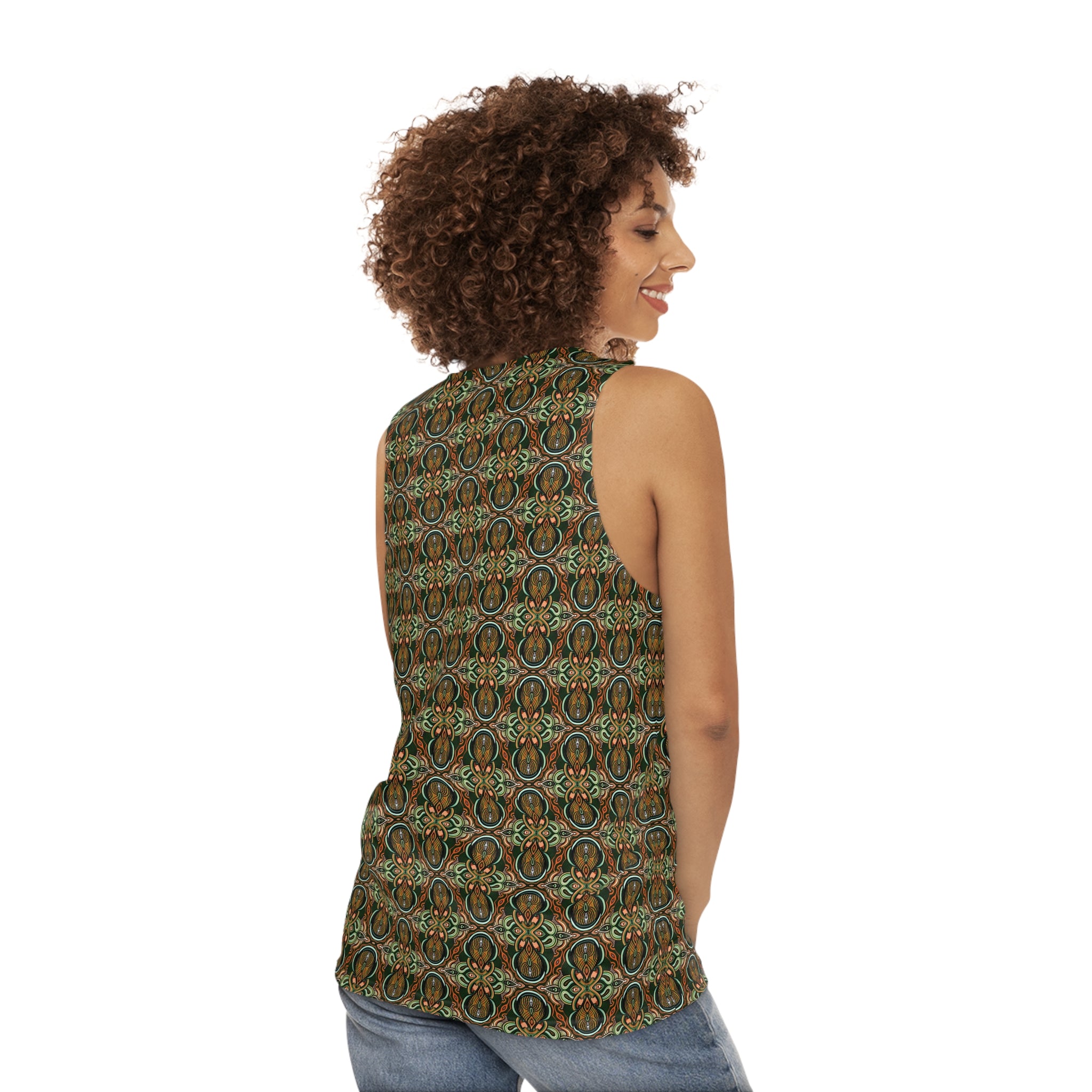 Bohemian Paisley All-Over Print Tank #kh0874