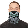 Neck Gaiter — Retro Floral Geometric Pattern in Lavender & Peach