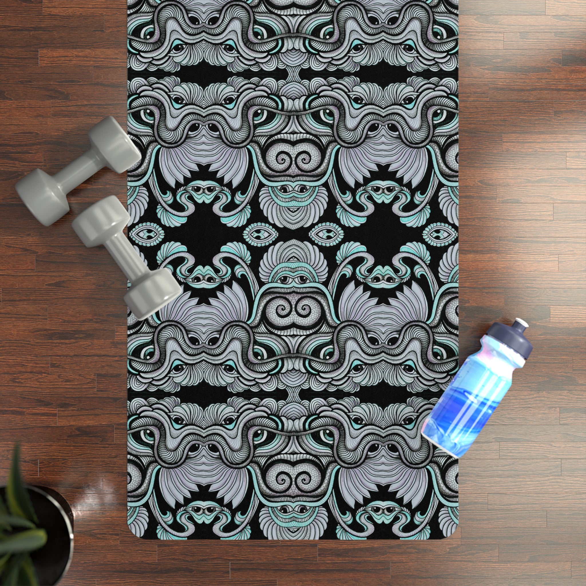 Mandala Forest Rubber Yoga Mat — Non-Slip Eco Exercise Mat. # ym1