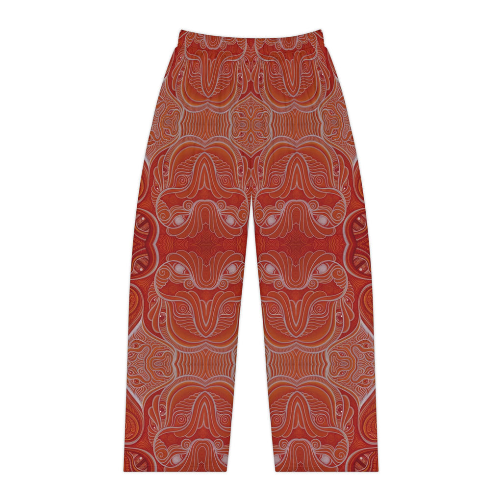 Red Retro Swirl Women's Pajama Pants — Cozy Printed Lounge Trousers #hga6654
