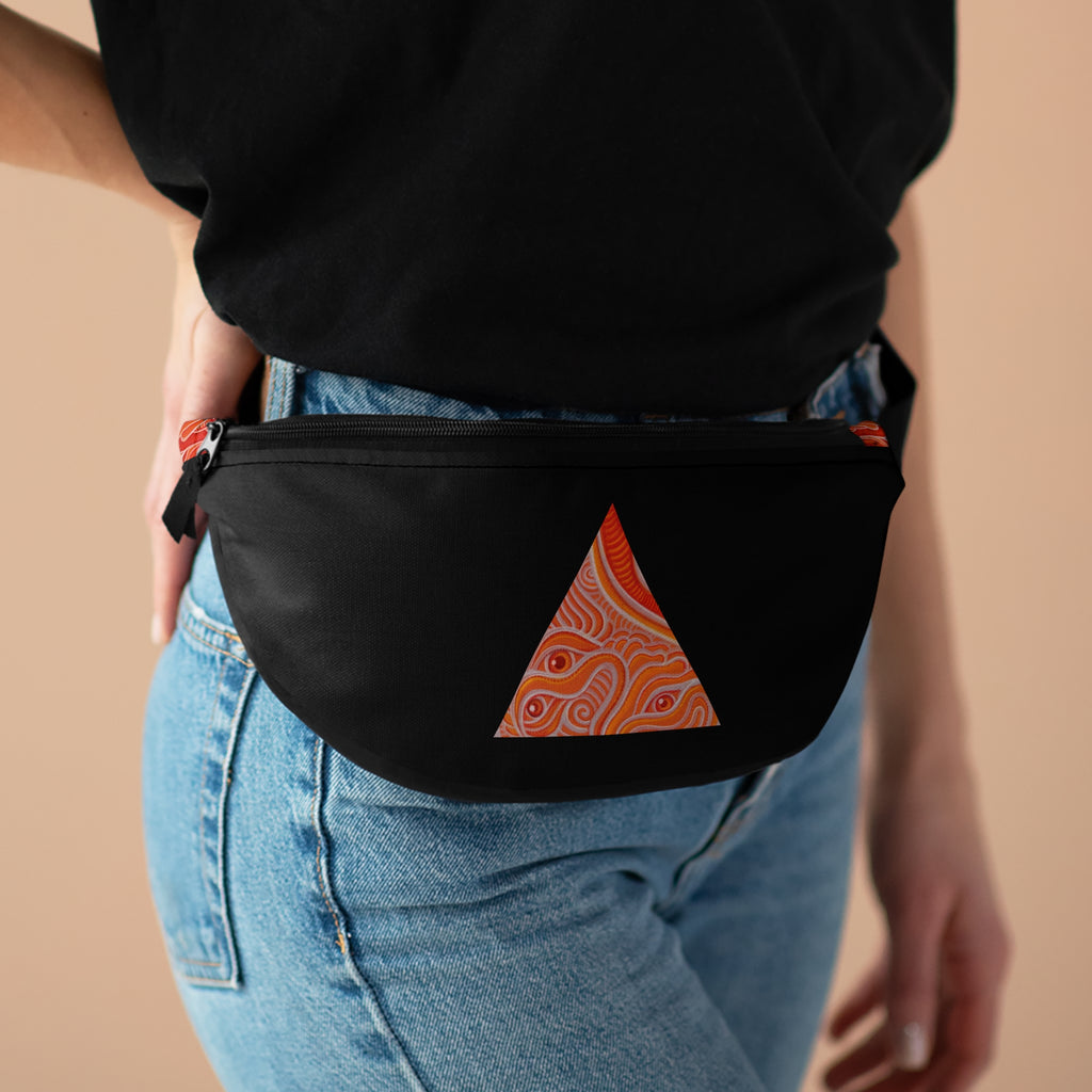 Fanny Pack — Tribal Orange Triangle Pattern Waist Bag #jgs0842