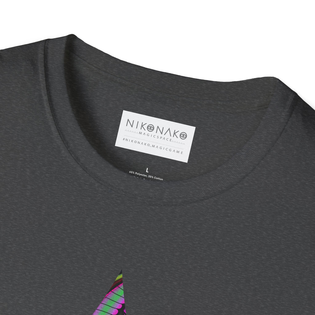 Psychedelic Eye Graphic T-Shirt — Abstract Purple & Green Starburst Circle Design. #ts6