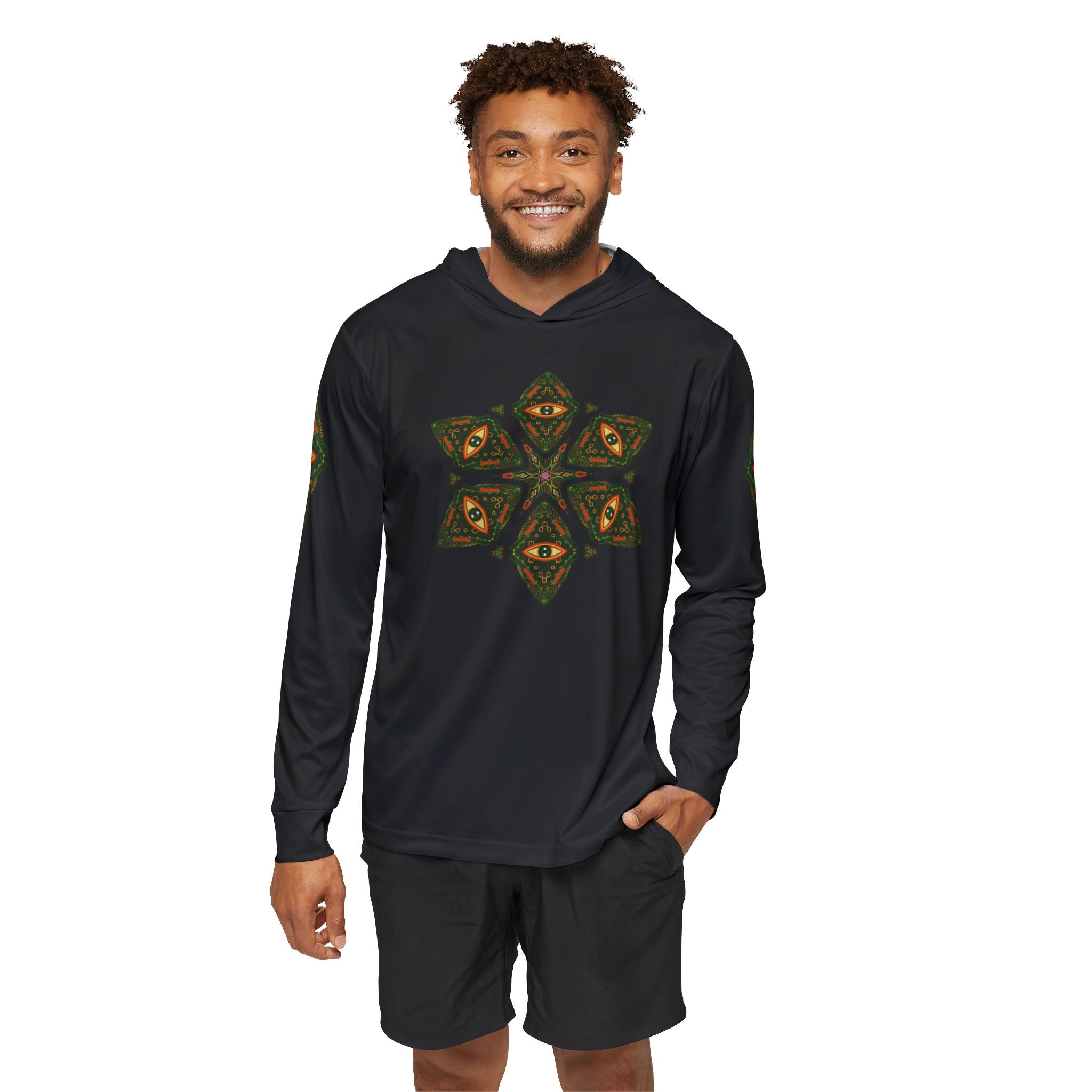 Men's Hoodie — Kaleidoscope Eye Geometric Warmup Hoodie #y98457