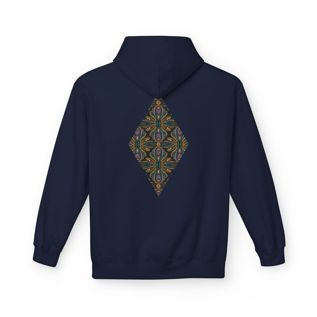 Geometric Mosaic Triangle Hoodie — Decorative Pattern Pullover #i865678